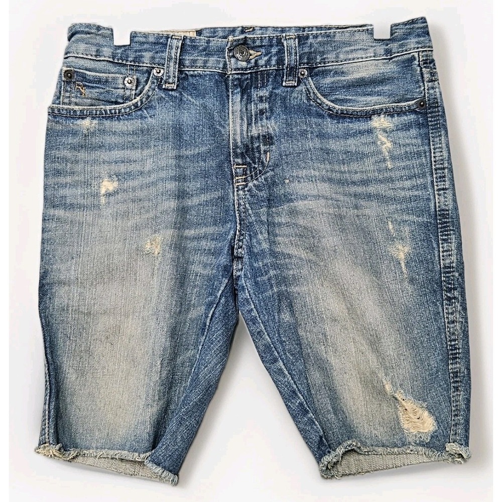Polo Ralph Lauren Boys' Denim Shorts Unfinished Distressed Size 12